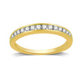 Forever Bride 1/4 CTTW Round Diamond Women's 10k Yellow Gold Anniversary,Wedding Band