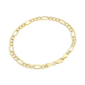Jewelry Atelier Gold Filled Chain Bracelet Collection - 14K Solid Yellow Gold Filled Figaro Chain Bracelets for Women and Men with Different Sizes (4.7mm, 5.6mm)