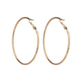 Time and Tru Adult Women's Gold Tone Metal Hoop Earring