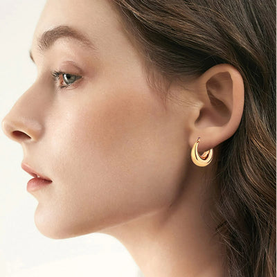 6 Pairs Gold Earrings Fashion Stud Hoop Earrings Jewelry Favors for Women