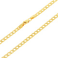 Nuragold 10k Real Yellow Gold Cuban Curb Link 3.5mm Chain Bracelet or Anklet (7"-9") Italian Jewelry for Men & Women