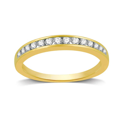 Forever Bride 1/4 CTTW Round Diamond Women's 10k Yellow Gold Anniversary,Wedding Band