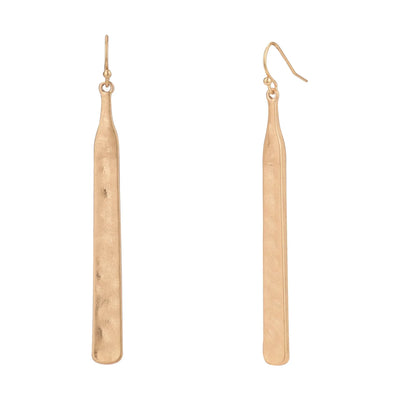 The Pioneer Woman Hammered Gold Duo Drop Earrings