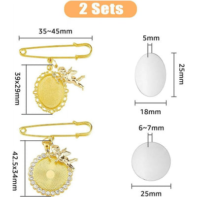 Brooches Pins Golden Wedding Bouquet Picture Frame Bouquet Charms Alloy Sweater Shawl Clip Glass DIY