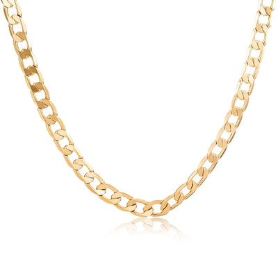 Men's Fashion Classic Luxury Golden Necklace Curb Chain Thick Link (XL0024-J- )