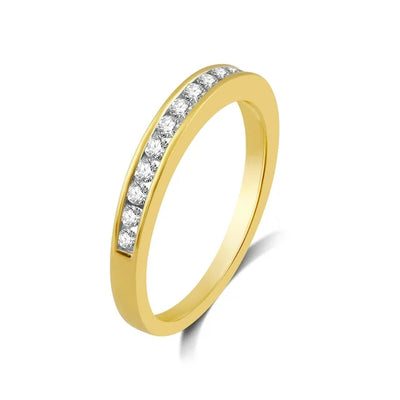 Forever Bride 1/4 CTTW Round Diamond Women's 10k Yellow Gold Anniversary,Wedding Band