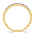 Forever Bride Women's 10K Yellow Gold Pave Stackable Wedding Band, 1/10 CTTW Diamond (I2, H-I)