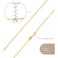 Jewelry Atelier Gold Chain Necklace Collection - 14K Solid Yellow Gold Filled Paper Clip Link Chain Necklaces for Women and Men with Different Sizes (2.0mm, 2.5mm)