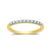 Forever Bride Women's 10K Yellow Gold Pave Stackable Wedding Band, 1/10 CTTW Diamond (I2, H-I)