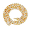 Holocky Mens Cuban Link Chain Golden Hip Hop Miami Bling Necklace