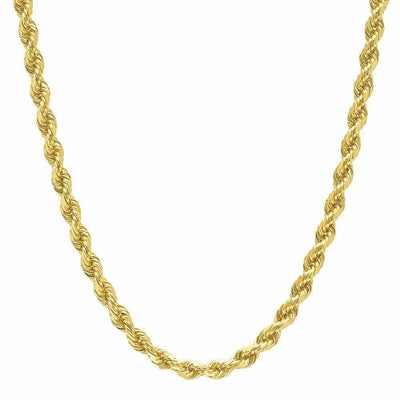 Sulyle Gold Chain Necklace Collection - 14K Solid Yellow Gold Filled Rope Chains for Men and Women in Various Sizes (2.1mm, 2.7mm)