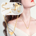 Lock Angel Vintage Jewelry Golden Chain Wing Metallic Women's Love Necklace Necklaces & Pendants