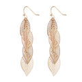 Time and Tru Adult Women's Gold Tone Multi Filigree Leaf Metal Drop Earring