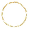 Nuragold 10k Real Yellow Gold Cuban Curb Link 3.5mm Chain Bracelet or Anklet (7"-9") Italian Jewelry for Men & Women