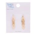 Time and Tru Adult Women's Gold Tone Multi Filigree Leaf Metal Drop Earring