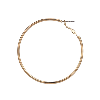 Time and Tru Adult Women's Gold Tone Metal Hoop Earring