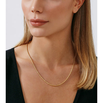 Jewelry Atelier Gold Chain Necklace Collection - 14K Solid Yellow Gold Filled Rope Chain Necklaces for Women and Men Only Sold By Jewelry Atelier