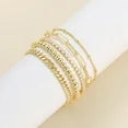 Dainty Gold Bracelets for Women Girls - 14K Real Gold Jewelry Set, Beaded Tennis Style - Perfect Gifts for Women - Shop Now!